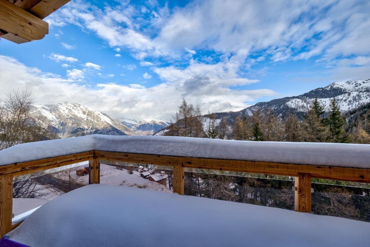 Chalet Flocon De Neige - Jacuzzi - Sauna La Tzoumaz Exteriér fotografie