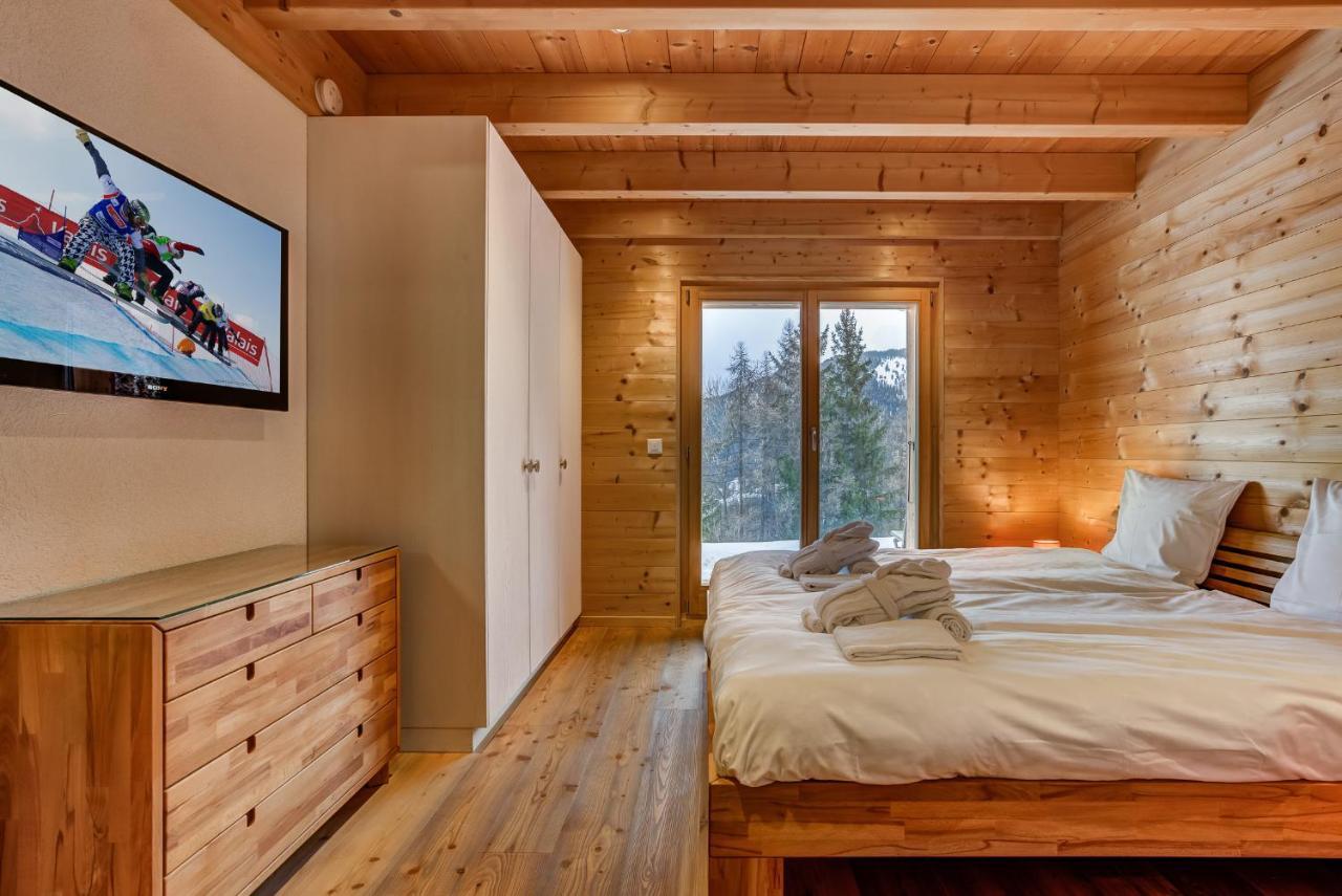 Chalet Flocon De Neige - Jacuzzi - Sauna La Tzoumaz Exteriér fotografie