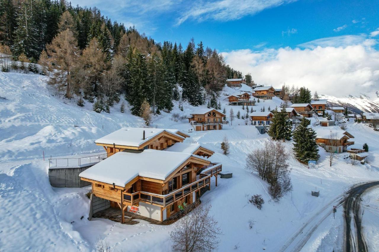 Chalet Flocon De Neige - Jacuzzi - Sauna La Tzoumaz Exteriér fotografie