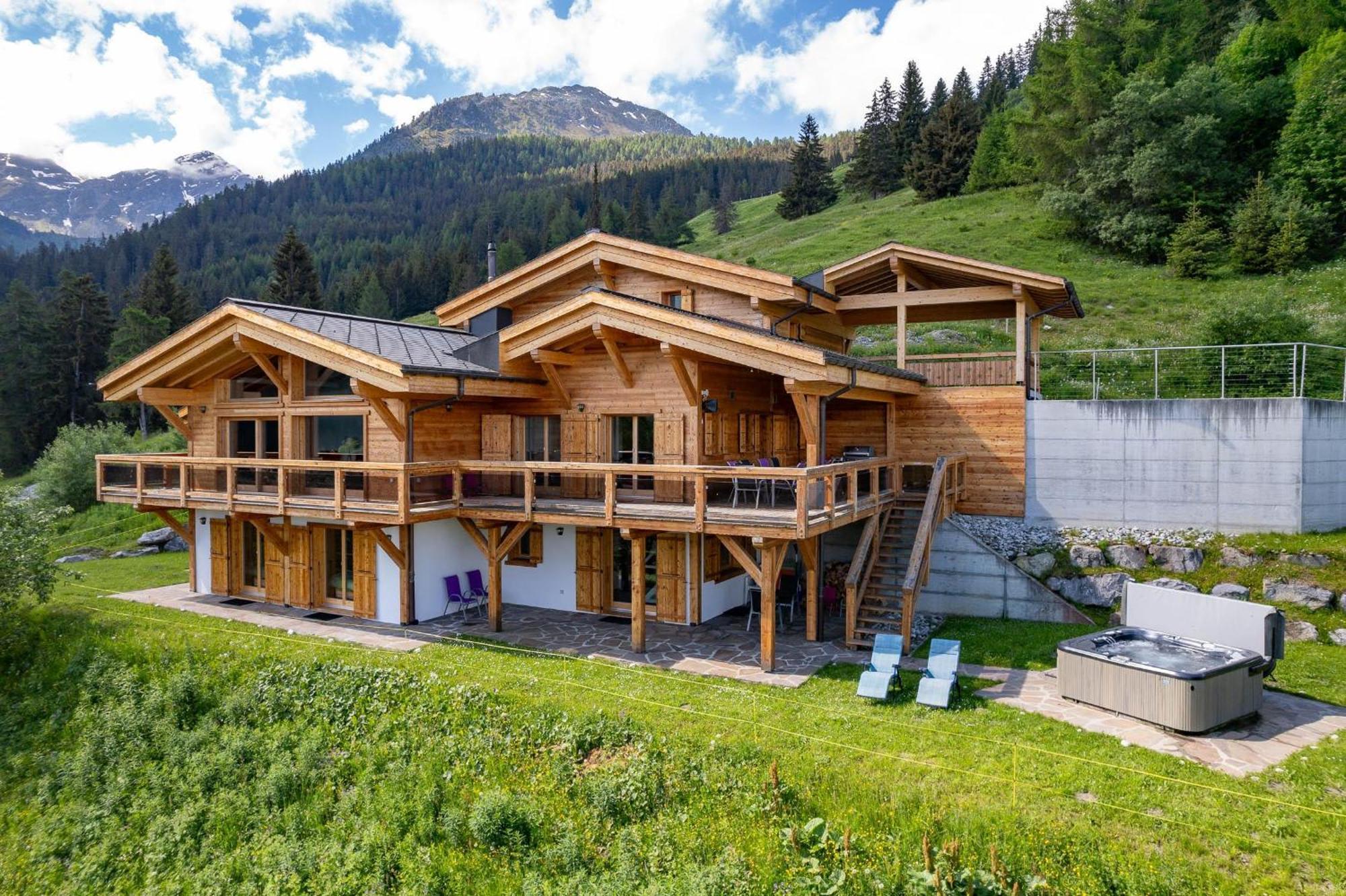 Chalet Flocon De Neige - Jacuzzi - Sauna La Tzoumaz Exteriér fotografie