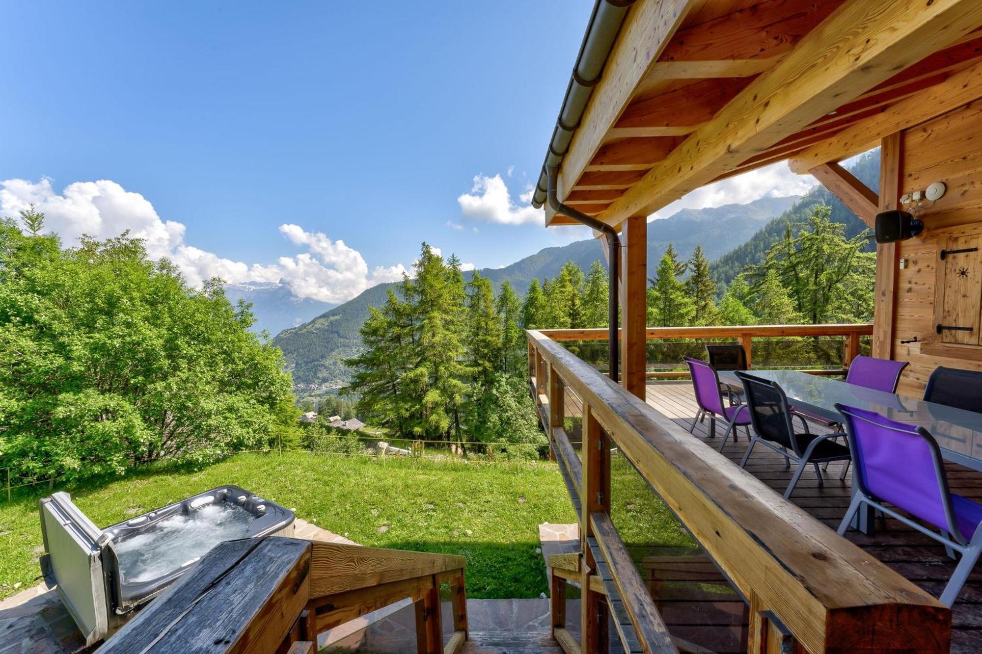 Chalet Flocon De Neige - Jacuzzi - Sauna La Tzoumaz Exteriér fotografie