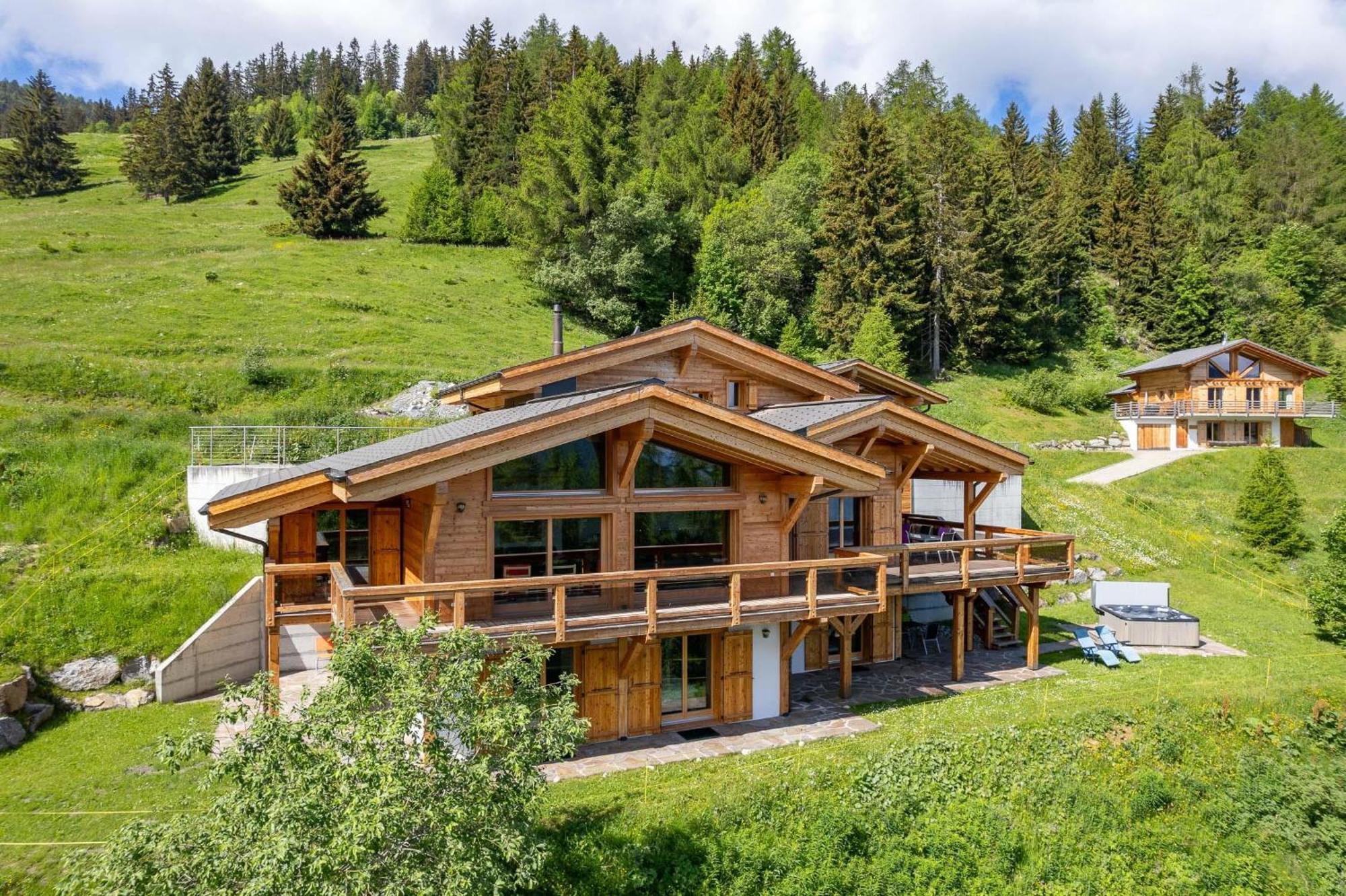 Chalet Flocon De Neige - Jacuzzi - Sauna La Tzoumaz Exteriér fotografie