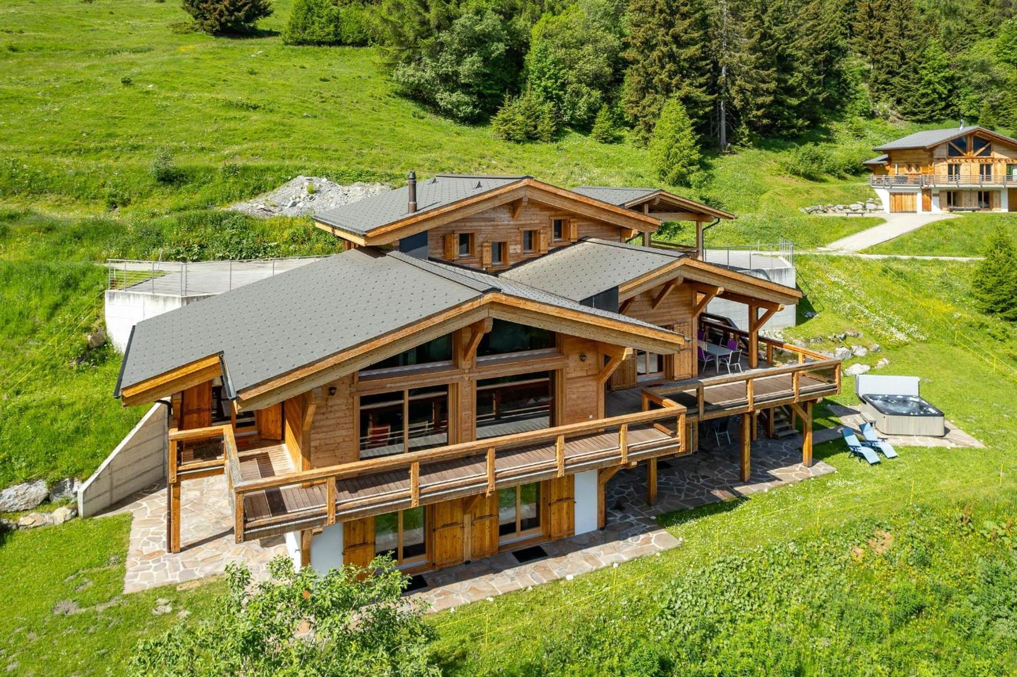 Chalet Flocon De Neige - Jacuzzi - Sauna La Tzoumaz Exteriér fotografie