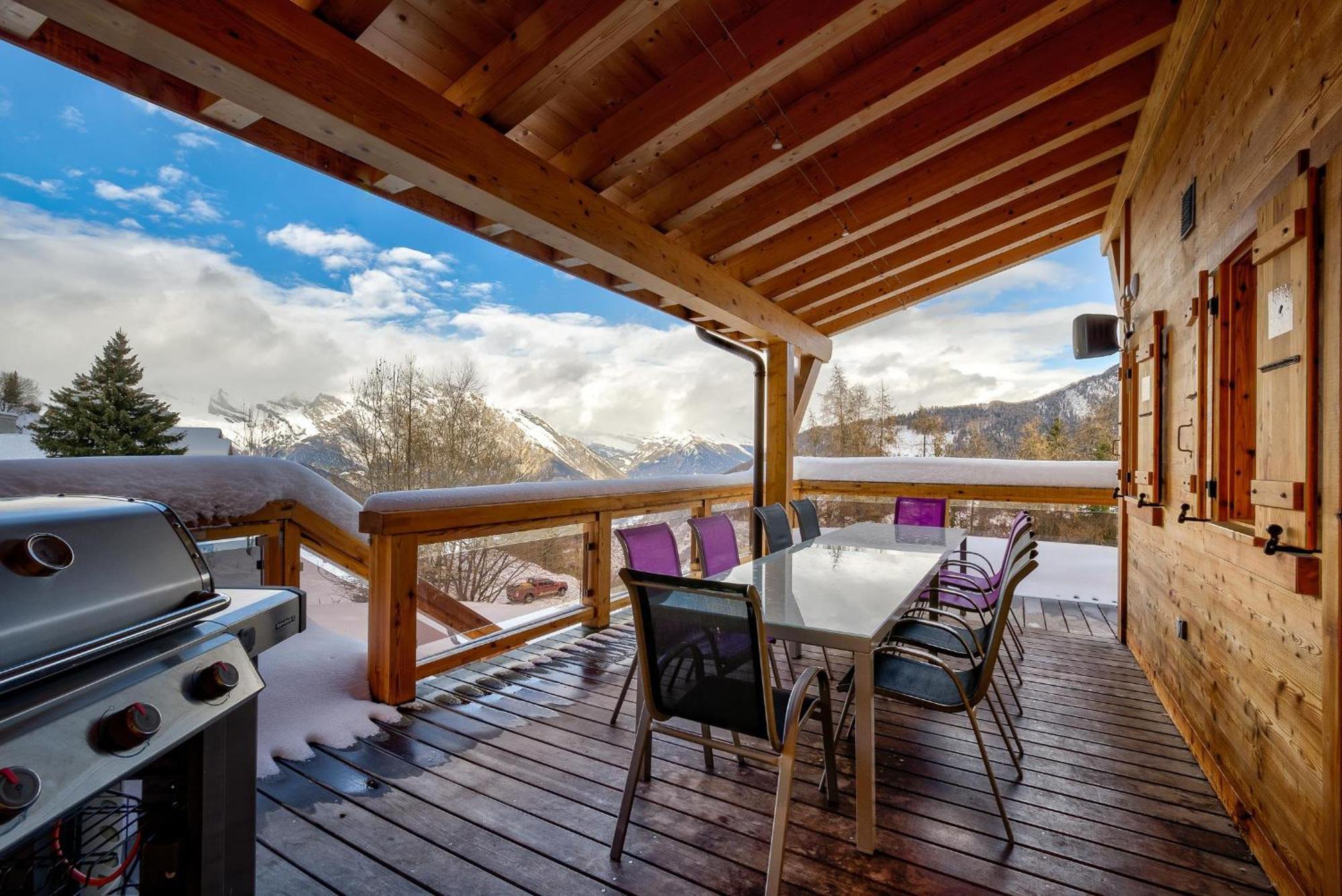 Chalet Flocon De Neige - Jacuzzi - Sauna La Tzoumaz Exteriér fotografie